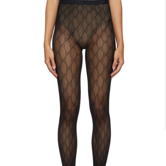 Authentic Gucci Gg Patterned Tights 